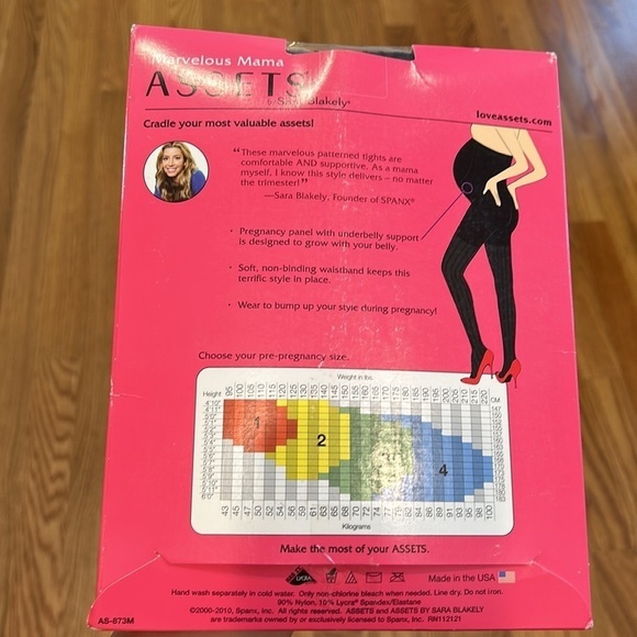 Spanx Marvelous Mama Maternity tights black opaque stripe sz medium new - Picture 3 of 4